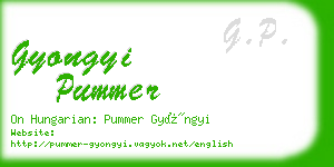 gyongyi pummer business card